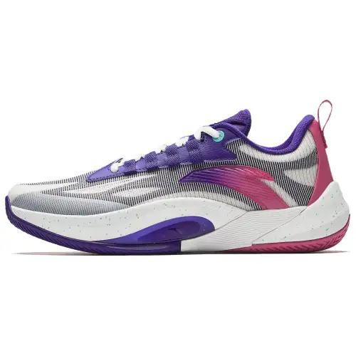 Anta Zap 1 TD Cushioning, Wear Resistant Low top Basketball Shoes Men's White Purple Pink