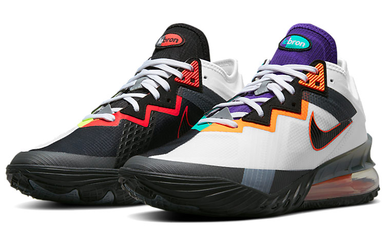 Nike Lebron 18 low spliced mandarin duck shock-absorbing non-slip wear-resistant low-top basketball shoes men's color foreign version