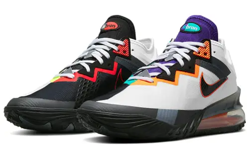 Nike Lebron 18 low spliced mandarin duck shock-absorbing non-slip wear-resistant low-top basketball shoes men's color foreign version