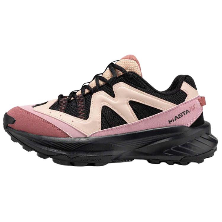 361° Cushioning Slip Resistant Breathable Low top Hiking Shoes Women’s Obsidian Black Extraordinary Pink