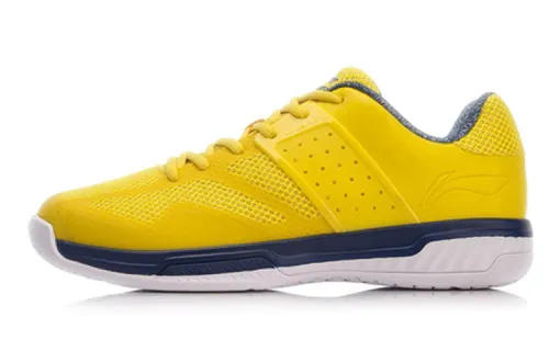 Li Ning Cushioning Abrasion Resistant Breathable Low top Badminton Shoes Unisex Lemon