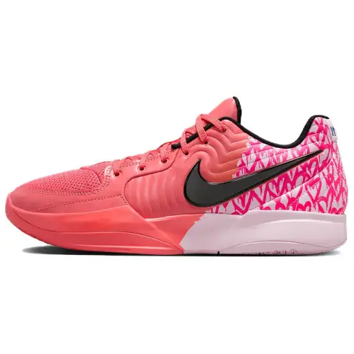 Nike Ja 2 Morant II Heart Eyes Valentine's Day limited edition, comfortable and versatile, non-slip and wear-resistant, low-top basketball shoes, men's pink, domestic version