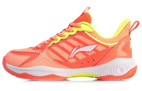 Li Ning Battle Halberd 2 Lite Training Slip Resistant Abrasion Resistant Low top Badminton Shoes Women's Light Orange