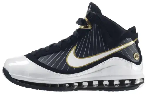 Nike LeBron 7 Black/White Metallic Gold