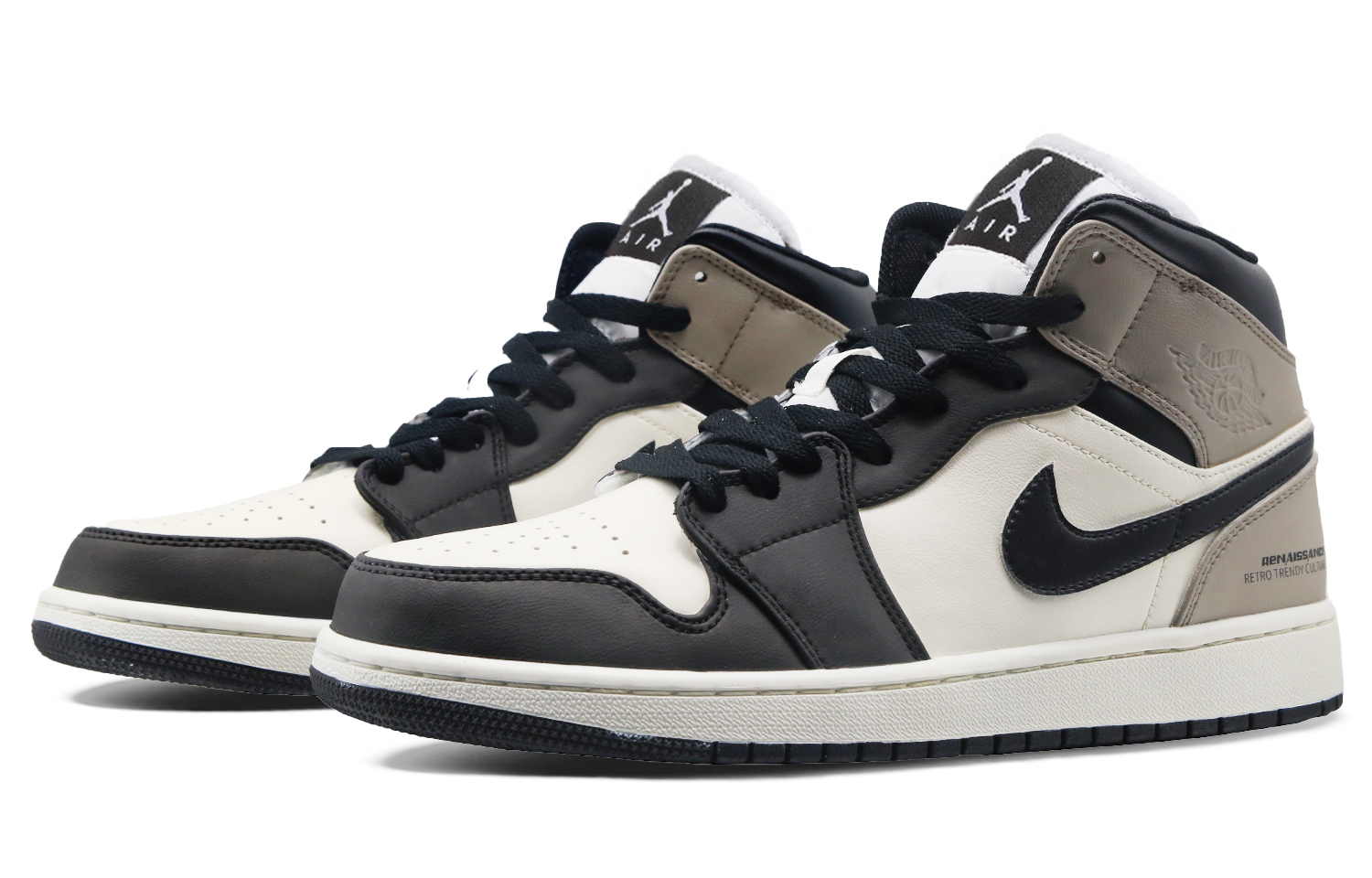 Jordan Air Jordan 1 Vintage Basketball Shoes Women’s Mid Top Black/Brown