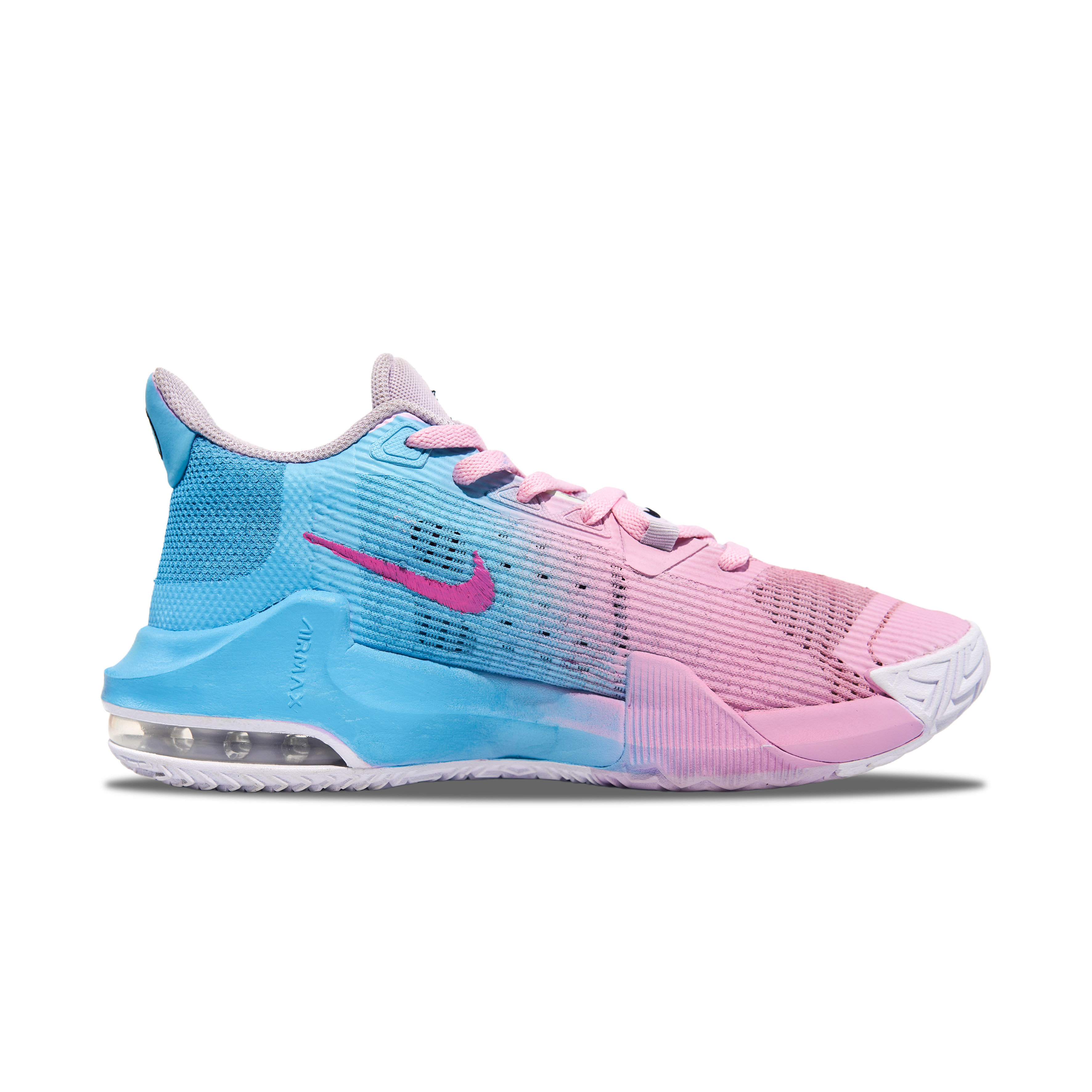 Nike Air Max Impact 3 Fabric Cushioning Slip Resistant Abrasion Resistant Low top Basketball Shoes Unisex Blue Pink