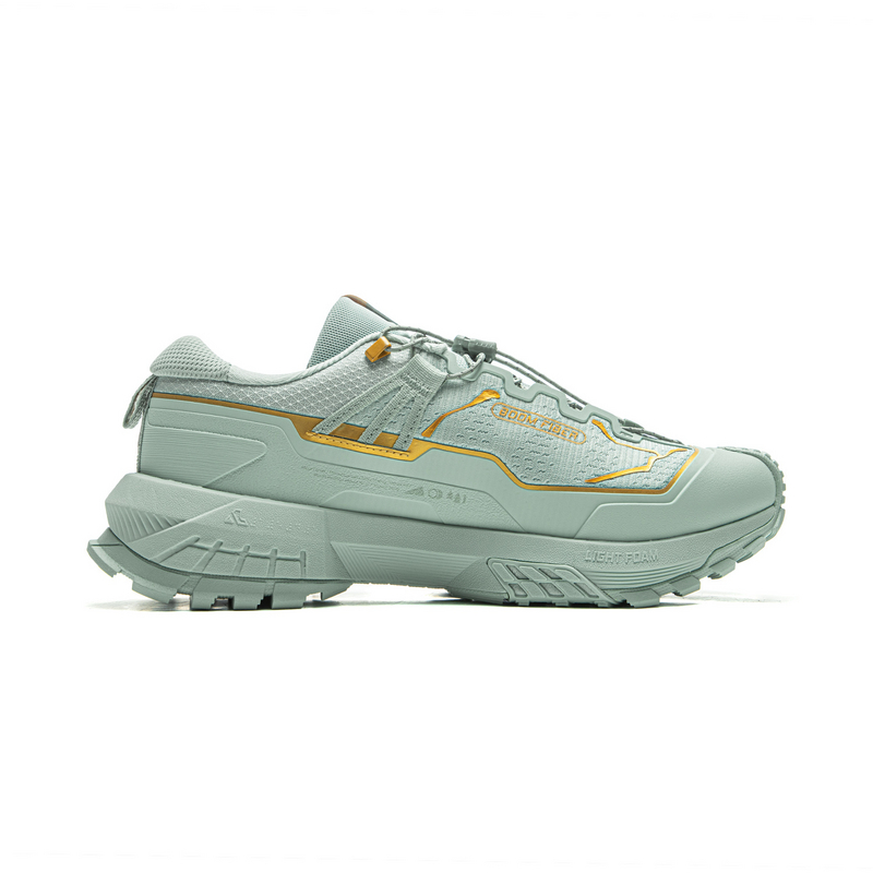 Li Ning Outdoor CF Tracing, Xingchuan Pro Cushioning, Wear Resistant Low top Hiking Shoes Unisex Green