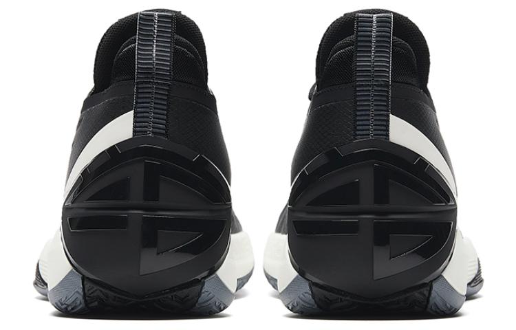 Anta Attack 5 Fabric Cushioning Slip Resistant Abrasion Resistant Low top Basketball Shoes Men’s Black White