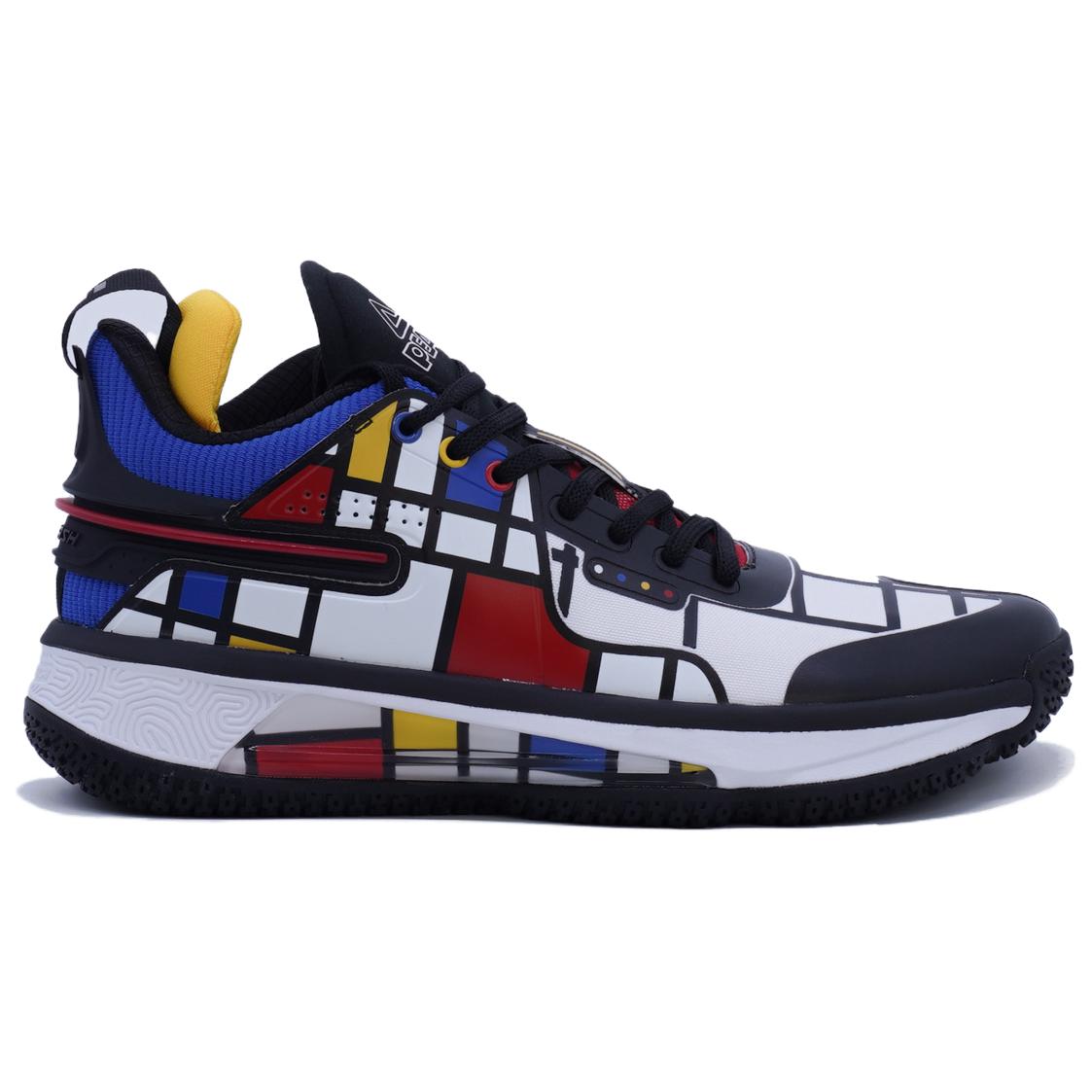 PEAK Abrasion Resistant Cushioning Abrasion Resistant Cushioning Low top Basketball Shoes Men’s White Black Red