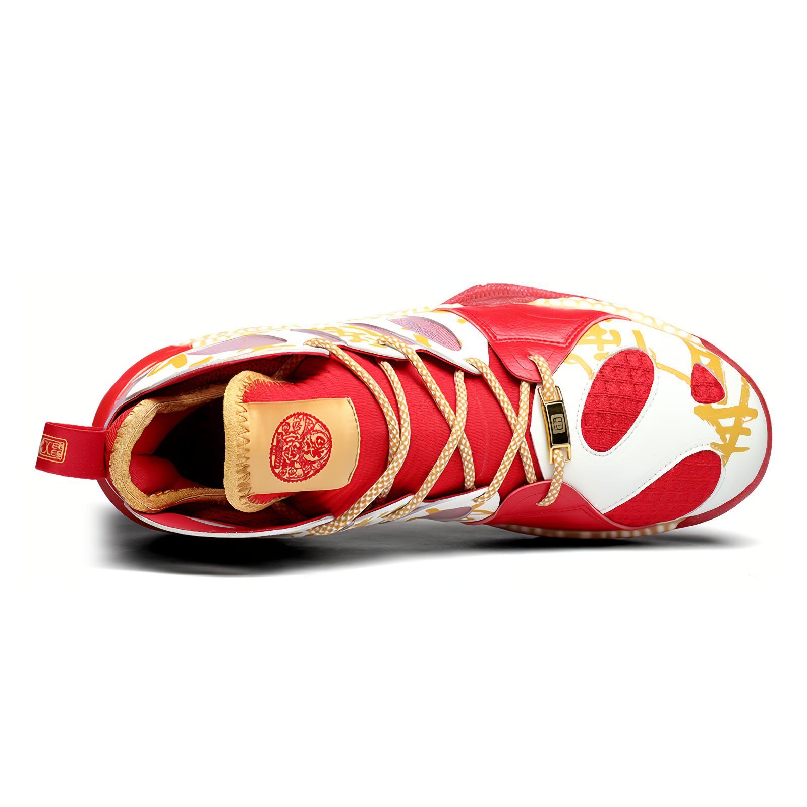 IVERSON Cushioning Coverage Support Rebound High top Active Rebound Technology Basketball Shoes Unisex Red White