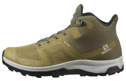 SALOMON X Ultra 4 Outline Prism Mid Gt Fabric Abrasion Resistant Mid top Mountaineering Hiking Shoes Men's Black Yellow