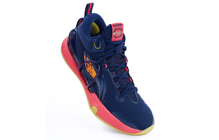 Li Ning Speed 8 Premium BOOM Technology Fabric Cushioning Slip Resistant Abrasion Resistant Mid top Light Foam/䨻