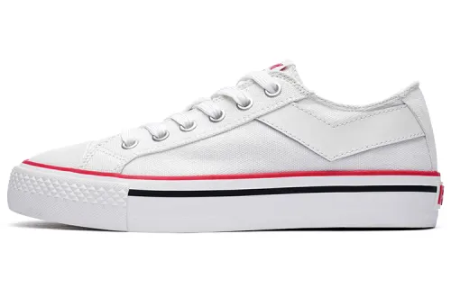 Pony Shooter Slip Resistant And Breathable Slip Resistant And Breathable Low top Canvas Shoes Unisex White