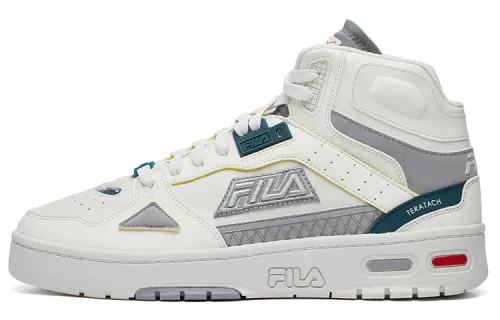 FILA FUSION Teratach Mid top Vintage Basketball Shoes Women's Gray White