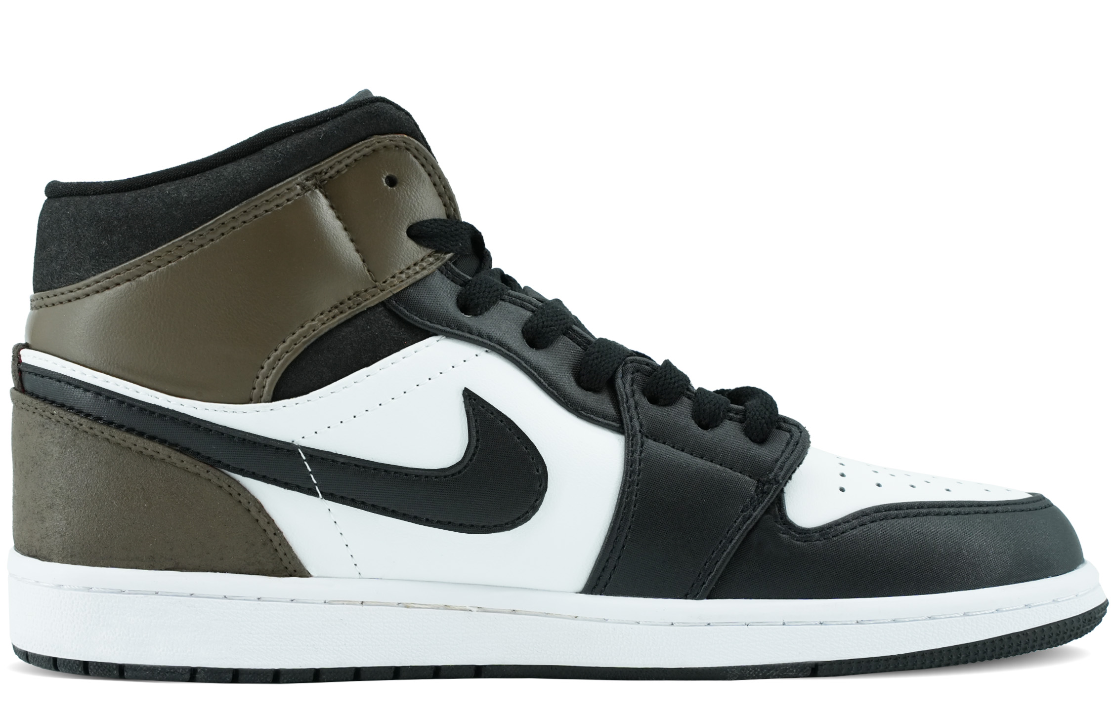 Jordan Air Jordan 1 Cushioning, Wear Resistant High top Vintage Basketball Shoes Men’s Black Brown