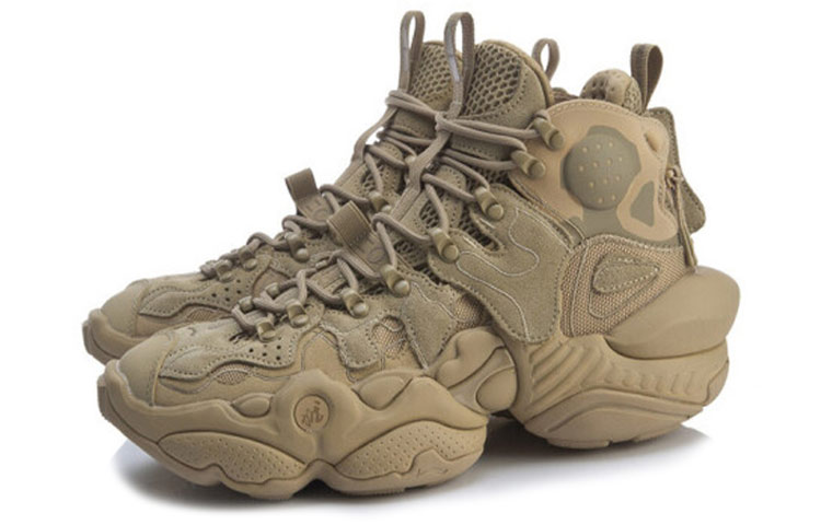 Li Ning 2019 New York Fashion Week Runway Style Slip Resistant Abrasion Resistant High top Vintage Basketball Shoes