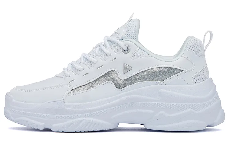361° Slip Resistant Low top Chunky Sneakers Women's White Silver