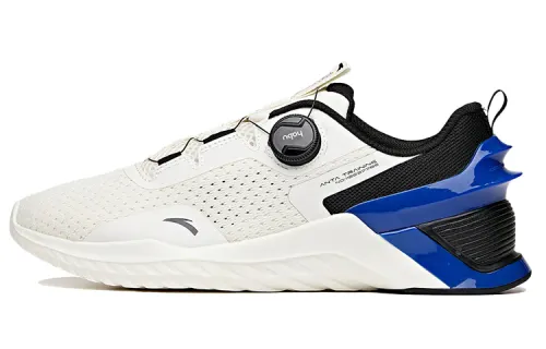 ANTA Training Shoes Men's Low Top Ivory White/Black/Racing Blue