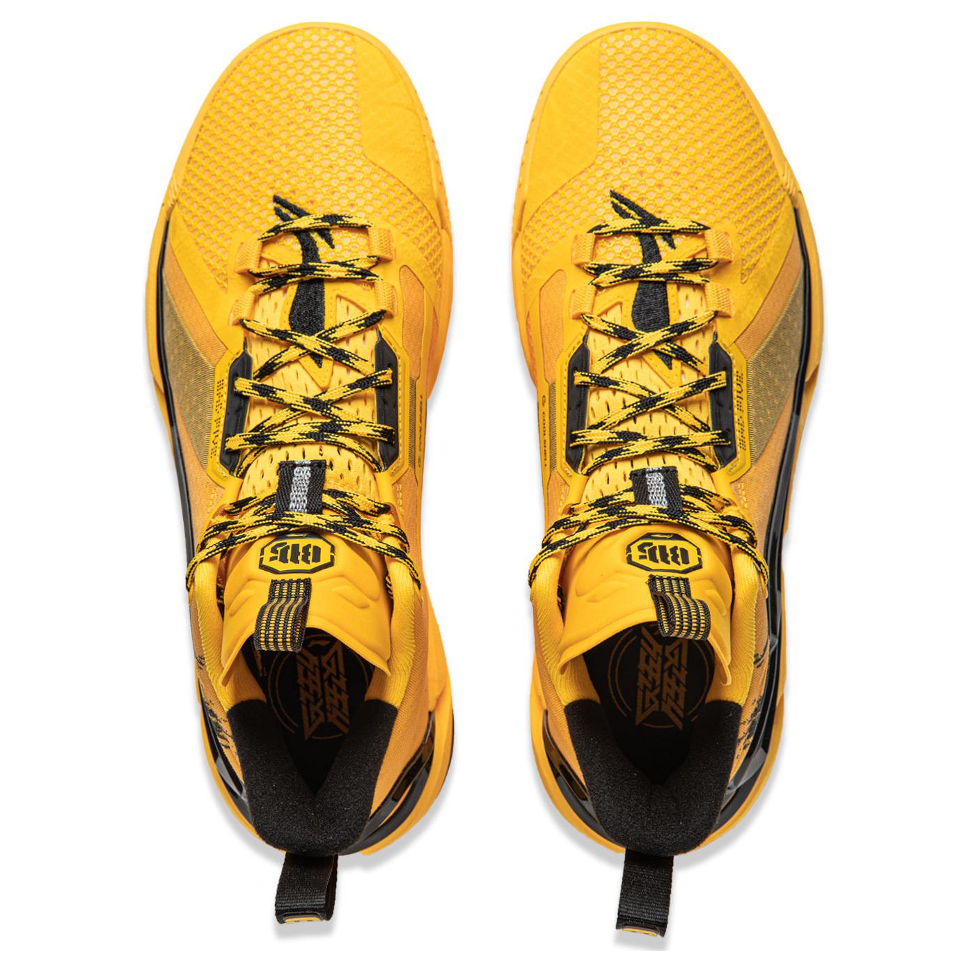 Li Ning BadFive 4 Cushioning Abrasion Resistant Breathable Mid top Basketball Shoes Men’s Yellow