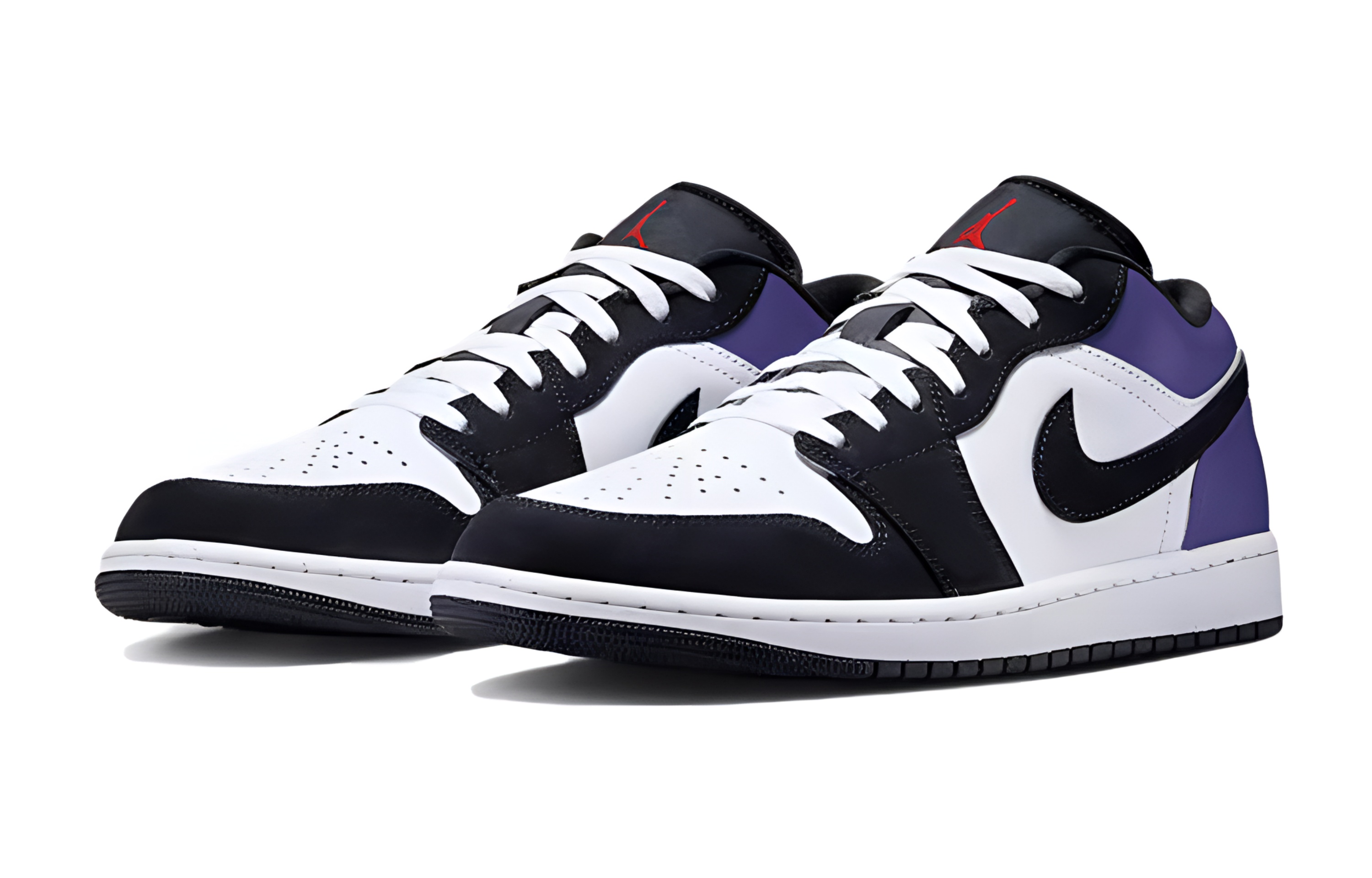 Jordan Air Jordan 1 Slip Resistant Abrasion Resistant Low top Vintage Basketball Shoes Unisex Black