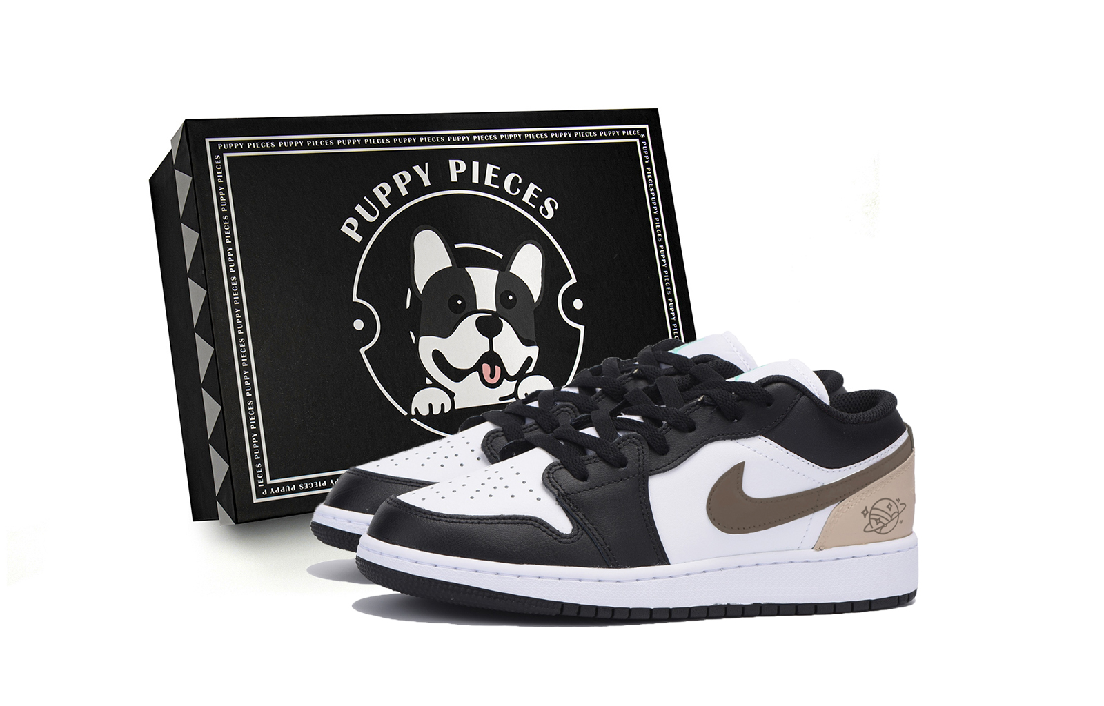 Jordan Air Jordan 1 Slip Resistant Abrasion Resistant Low top Vintage Basketball Shoes Men’s Black Brown