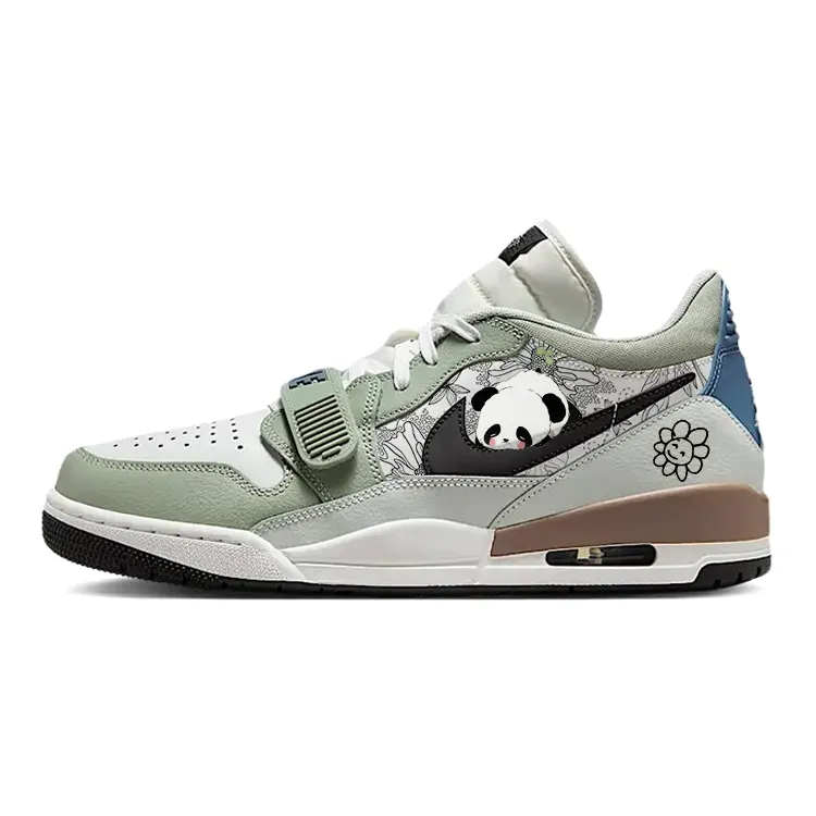 Jordan Legacy 312 Abrasion Resistant Slip Resistant Low top Vintage Basketball Shoes Men's White Green