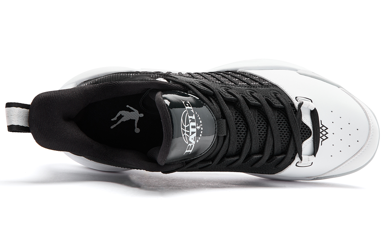 QIAODAN Cushioning Slip Resistant Abrasion Resistant Low top Basketball Shoes Men’s Jordan White Black