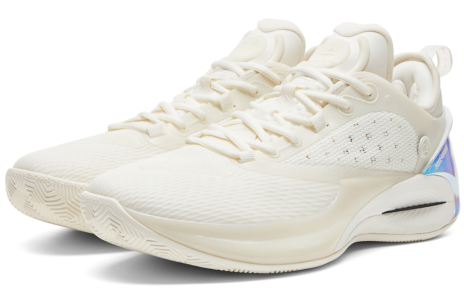 PEAK Wiggins AW2 Cushioning Abrasion Resistant Impact Resistant Rebound Basketball Shoes Men’s Beige, Timeless Colorway