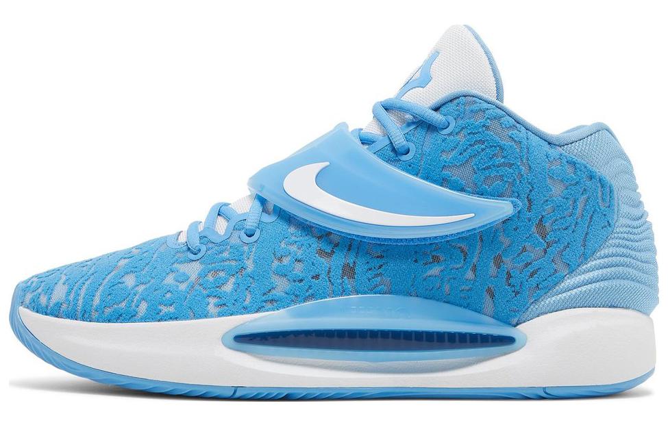 Nike KD 14 TB Durant 14 fashionable and versatile shock-absorbing, non-slip and wear-resistant mid-top basketball shoes for men and women, blue