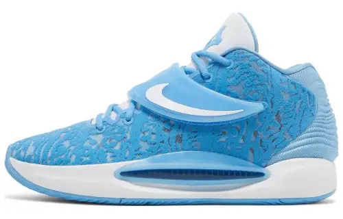 Nike KD 14 TB Durant 14 fashionable and versatile shock-absorbing, non-slip and wear-resistant mid-top basketball shoes for men and women, blue
