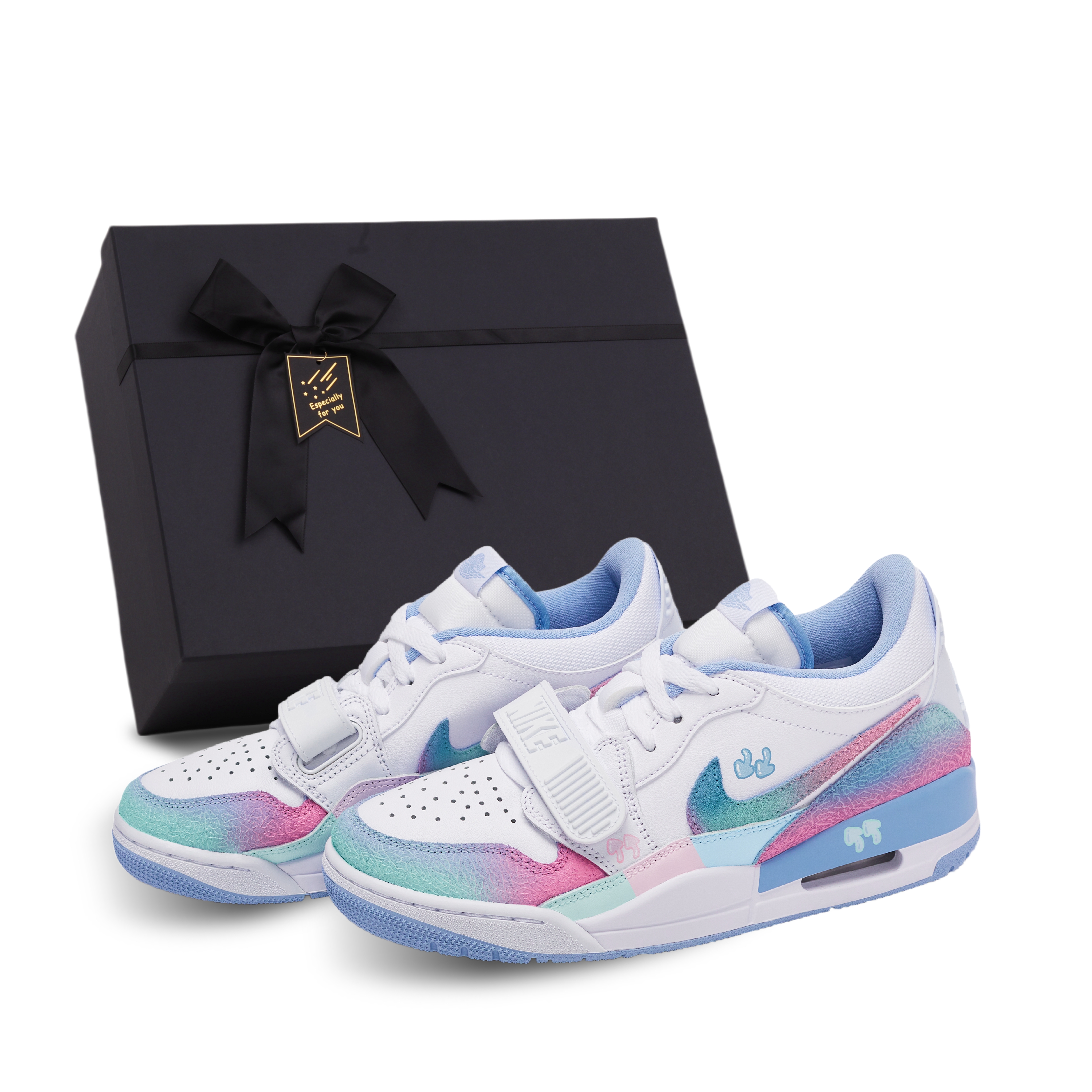 Jordan Legacy 312 Vintage Basketball Shoes Women’s Low Top White/Blue/Pink/Green