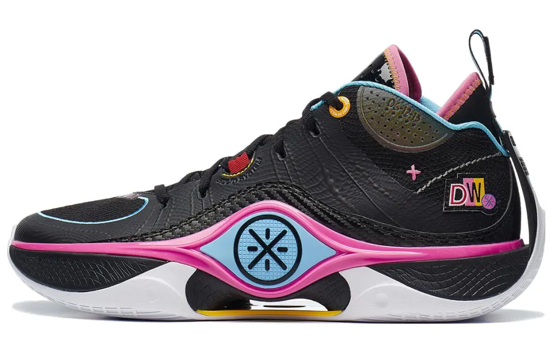Li Ning Wade Shadow 5 Cushioning Slip Resistant Low top Basketball Shoes Men's Black