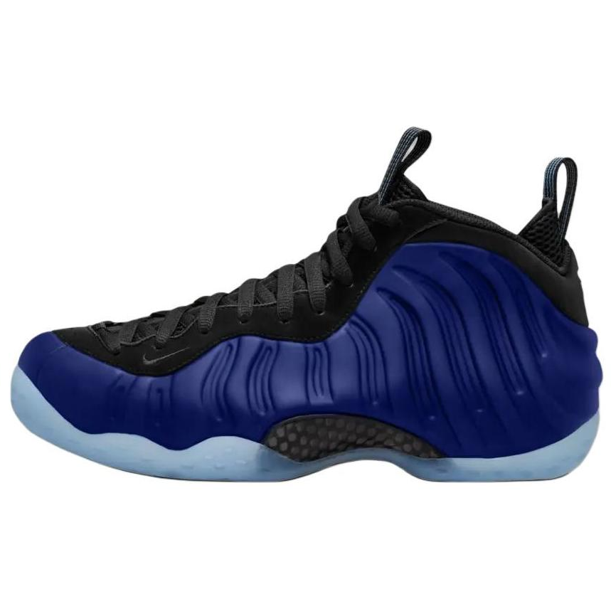 Nike Foamposite One Slip Resistant Abrasion Resistant Mid top Basketball Shoes Unisex Blue Black