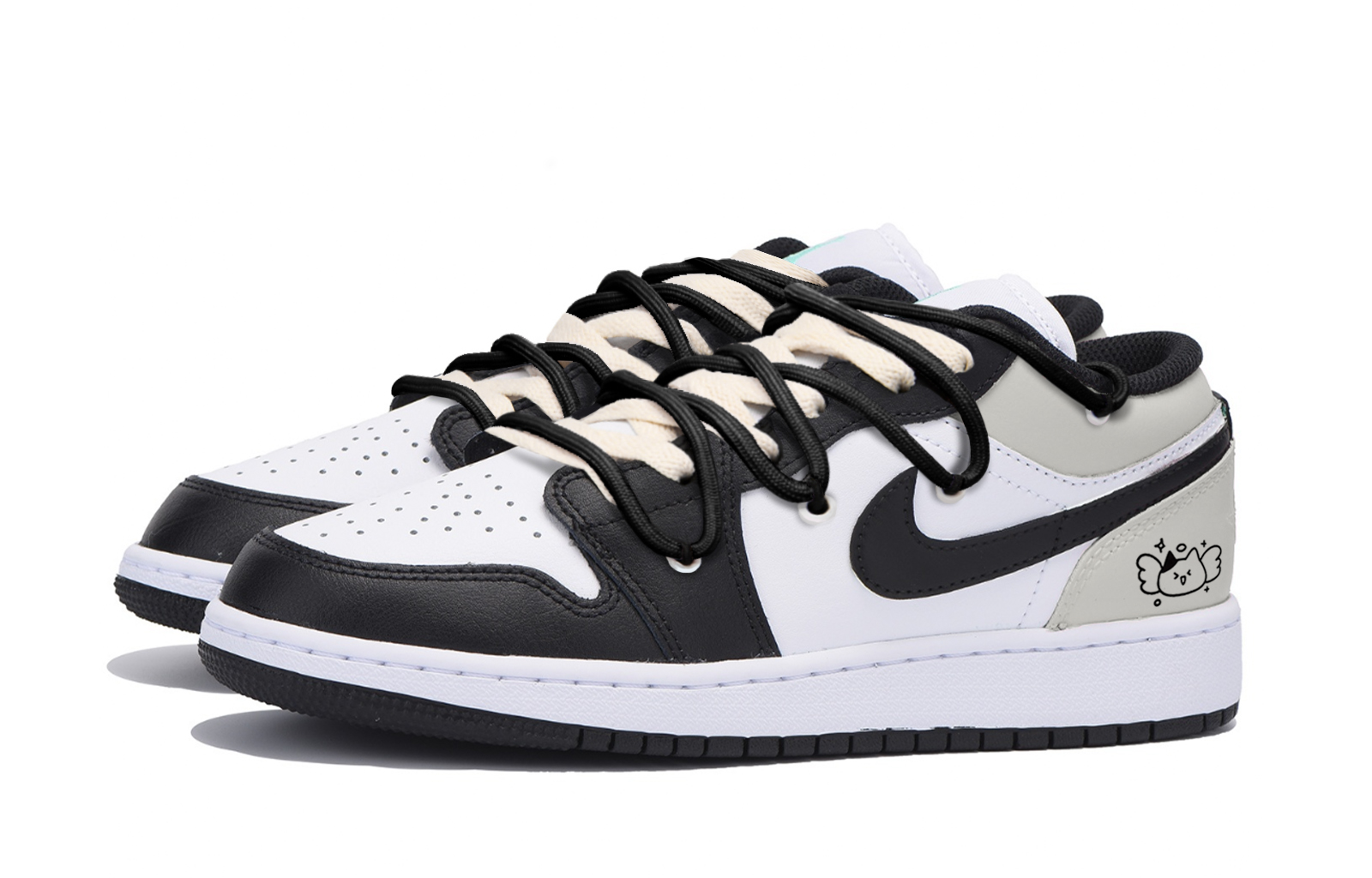 Jordan Air Jordan 1 Vintage Basketball Shoes Men’s Low Top Black Gray