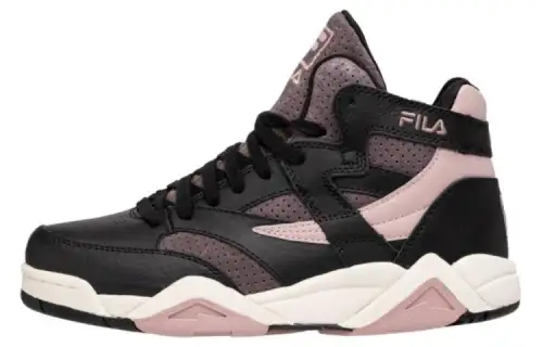 FILA Cage NS Cushioning, Wear Resistant Mid top Basketball Shoes Women's Black Pink