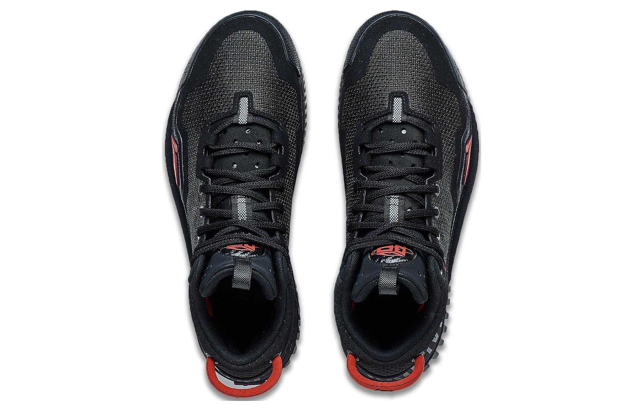 Li Ning Badfive 3 Slip Resistant Abrasion Resistant Mid top Basketball Shoes Men’s Black