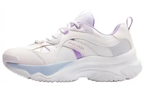 Skechers Cushioning, Wear Resistant Low top Chunky Sneakers Women's White Purple
