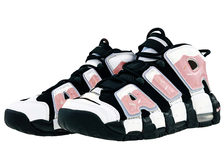 Nike Air More Uptempo Mid top Vintage Basketball Shoes GS Leather Red