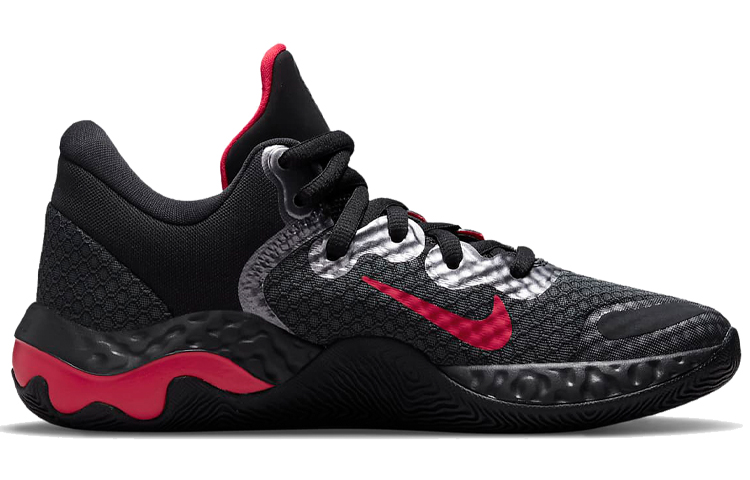 Мужские кроссовки Nike Renew Elevate 2 (черно-серебристые с красным) — Чёрный / серебристый / красный — фото 2