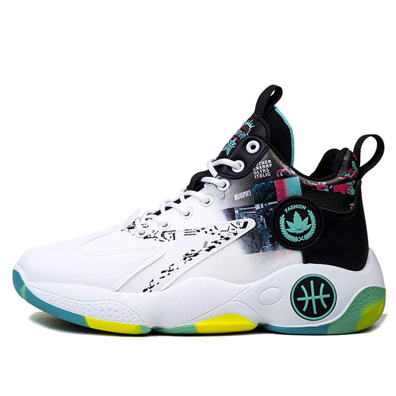 Meiretu Synthetic Leather Anti Slip, Wear Resistant, And Impact Resistant Coverage High top Basketball Shoes Men’s