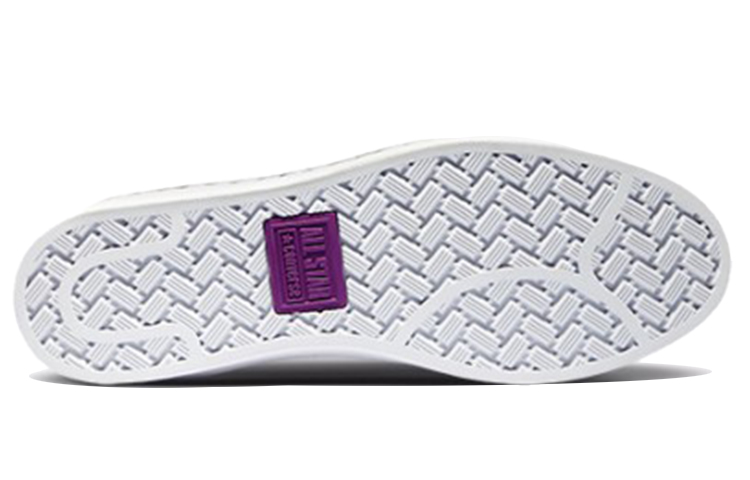 Кроссовки Converse Cons Pro Leather (бело-фиолетовые) — Белый / фиолетовый — фото 6