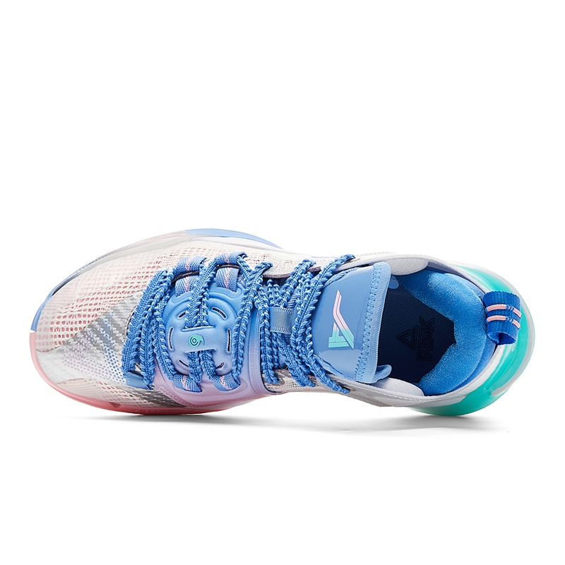 PEAK Basketball Shoes Women’s Low Top White/Sky Blue/Pink