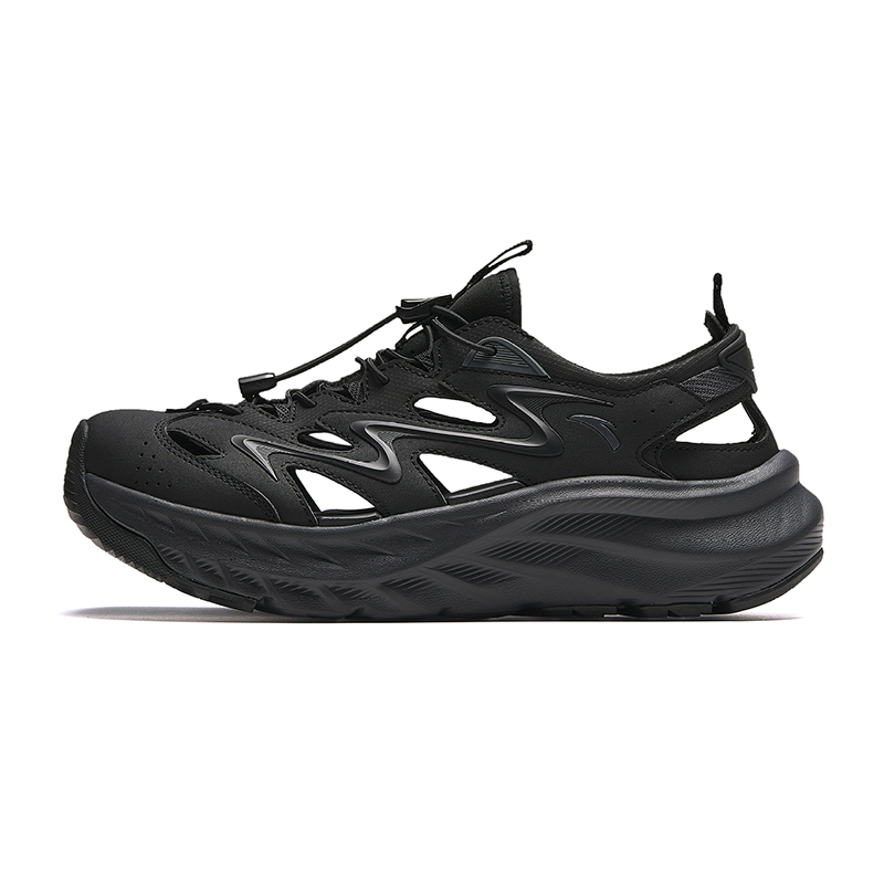 Anta Anta Lifestyle Series Field Slippers Breathable Grip River Tracing Shoes Men's Black Gray