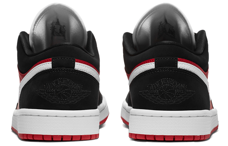 Женские кроссовки Jordan Air Jordan 1 Low (черно-бело-красные) — Чёрный / красный / белый — фото 5