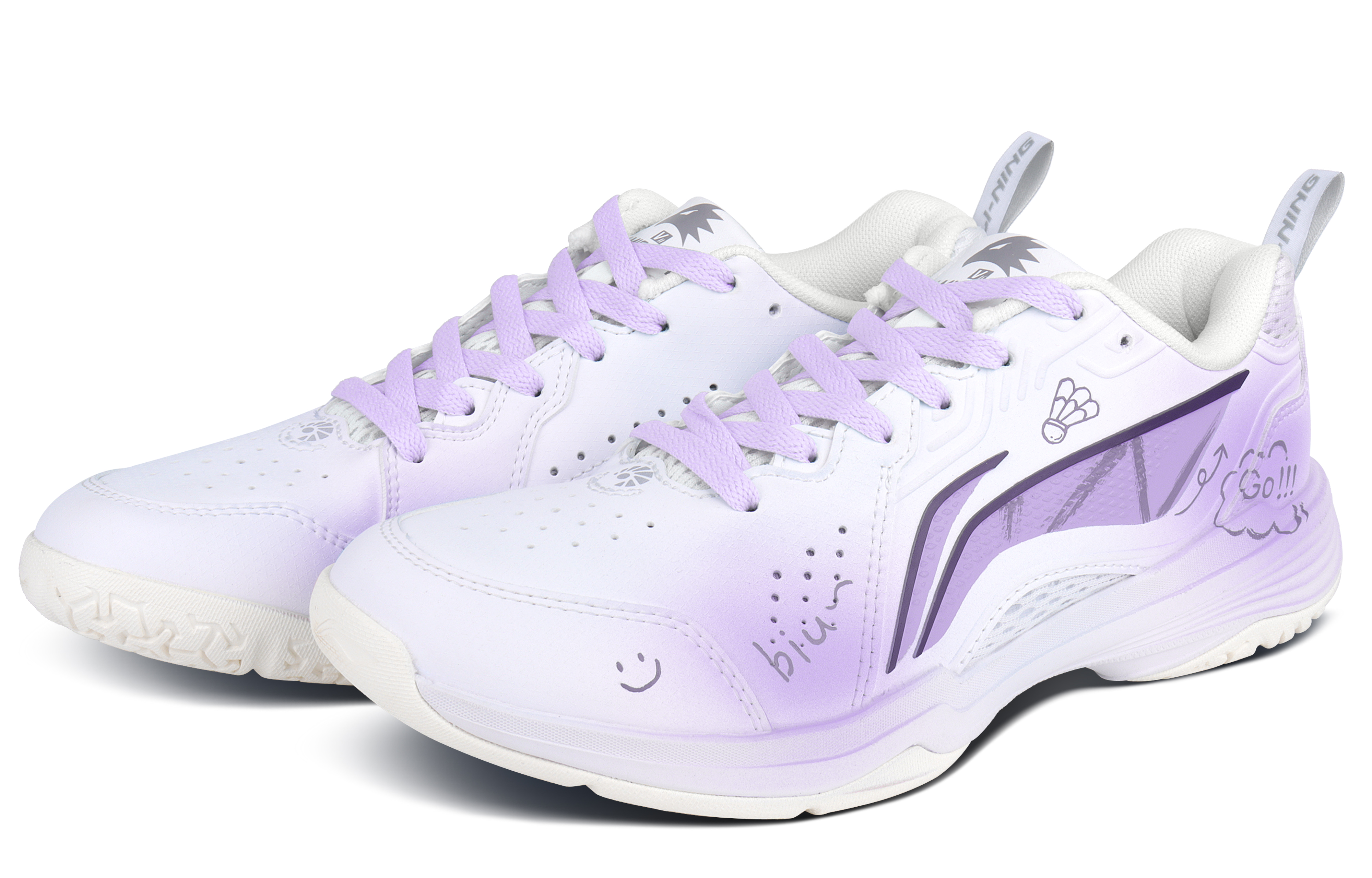 Li Ning Flying Eagle Abrasion Resistant Breathable Abrasion Resistant Breathable Low top Badminton Shoes Unisex