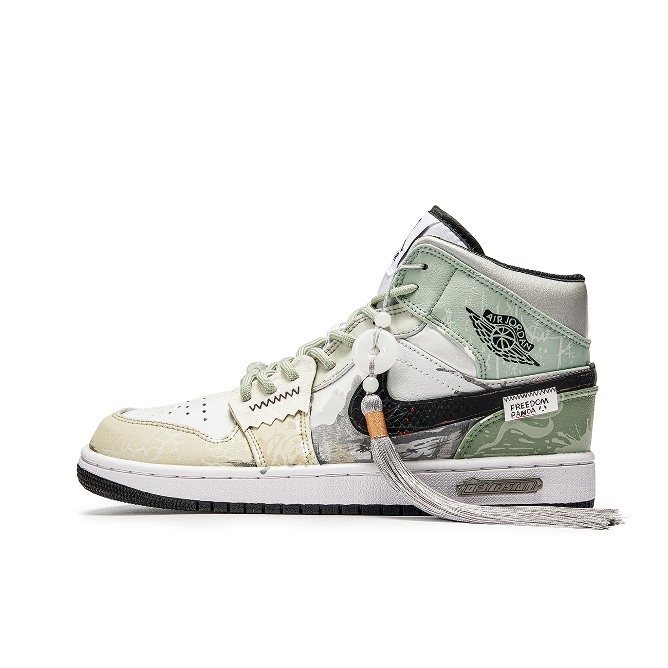Jordan Air Jordan 1 ADCDAVINCI Custom, Spring Evening Abrasion Resistant Breathable Abrasion Resistant Breathable