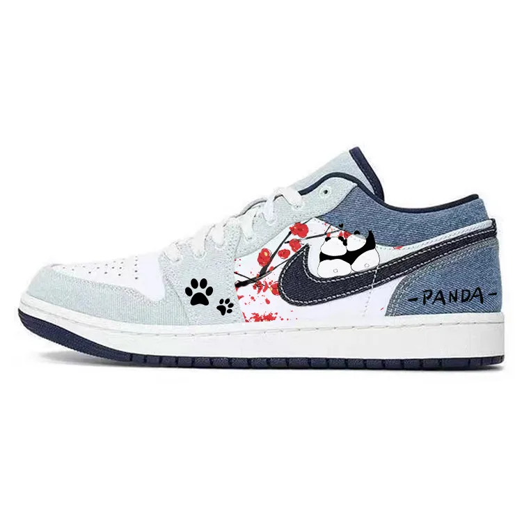 Jordan Air Jordan 1 Vintage Basketball Shoes Men's Low Top White/Blue