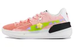 PUMA Clyde Hardwood Abrasion Resistant Cushioning Low top Basketball Shoes Men's Pink Green Purple