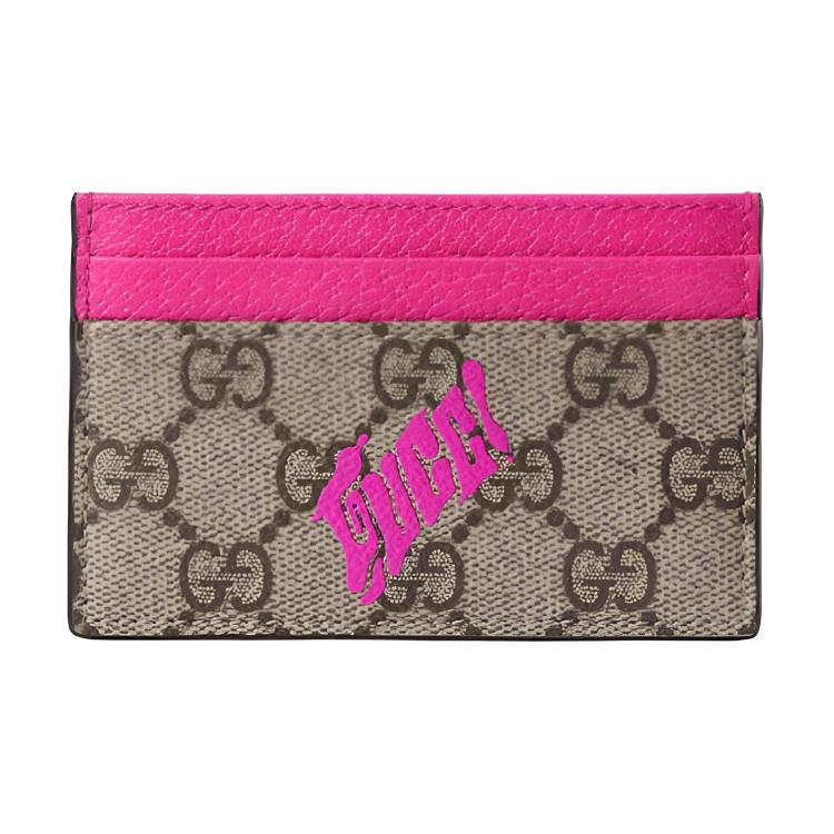 Мужской кошелек Gucci GG Monogram (бежево-розовый)
