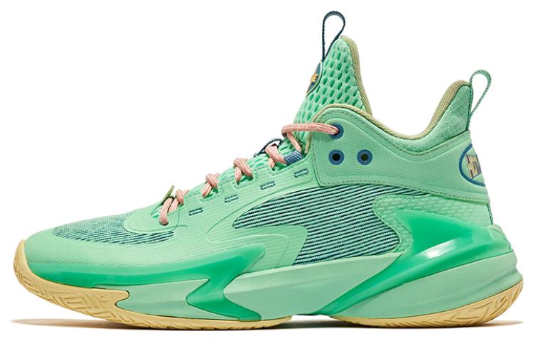 QIAODAN Sharp 6.0 Cushioning Slip Resistant Abrasion Resistant Rebound Low top Basketball Shoes Men’s Green
